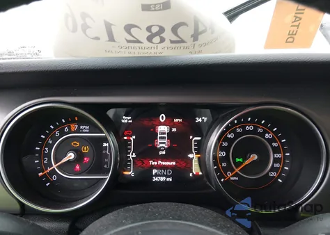 2021 Jeep Wrangler Unlimited Sport S 4X4 z USA, uszkodzony, nr VIN 1C4HJXDG1MW814712